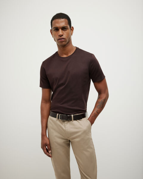 Slim Travel Tee, Dark Brown, hi-res